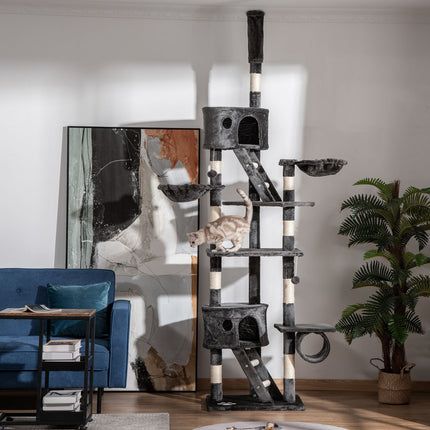 PAWROOM - Adjustable cat tree at ceiling height with scratching post