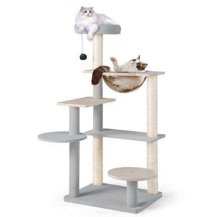 PAWROOM - 113 cm høj moderne kradsestolpe med aftagelig og polstret udsigtsplatform klatretræ