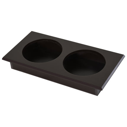 PAWROOM - Hundefoderskål Med Opbevaringsplads 2 Skåle Foderstation Rustfri Stålskål Katteskål Mdf Rustfri Stål Espresso 60 X 30 X 41 Cm