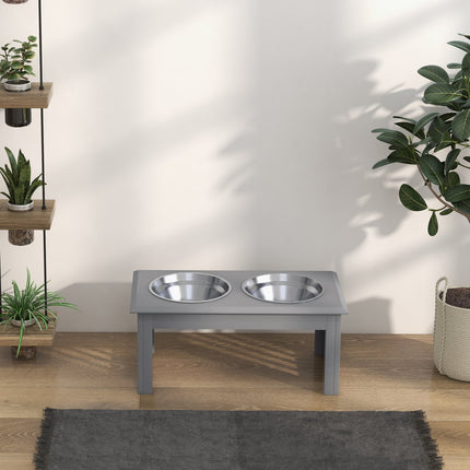 PAWROOM - Raised pet bowls, stainless steel, easy to clean, 2L capacity