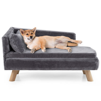 PAWROOM - Forhøjet kæledyrssofa til små og mellemstore hunde, katte, grå