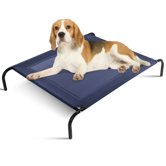 PAWROOM - Hundeseng havehundestol udendørs hundesofa grå 110 x 80 x 18 cm metal