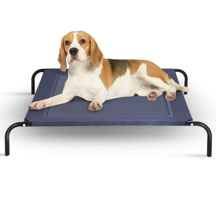 PAWROOM - Hundeseng havehundestol udendørs hundesofa grå 110 x 80 x 18 cm metal