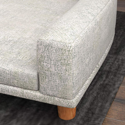 PAWROOM - Dog sofa with cushion, raised design and wooden legs, gray