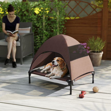 PAWROOM - Outdoor elevated dog seat with roof - cooling mesh bed