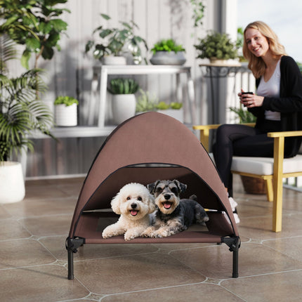 PAWROOM - Outdoor elevated dog seat with roof - cooling mesh bed