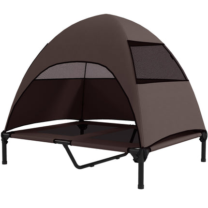 PAWROOM - Outdoor raised dog bed with canopy - large, cooling, washable