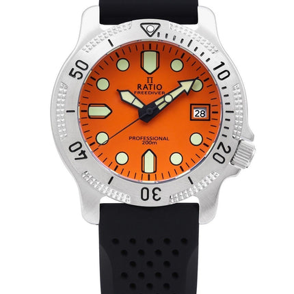 Ratio FreeDiver Professional Sapphire Orange Dial Quartz RTF025 200M herrklocka