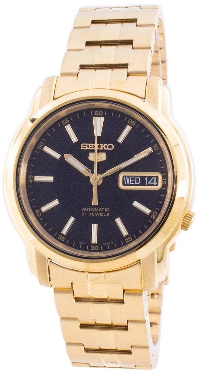Seiko 5 automatisk svart urtavla SNKL88 SNKL88K1 SNKL88K herrklocka