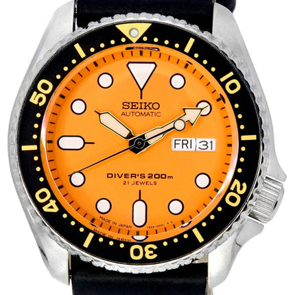 Seiko Automatic Diver's Ratio svart läder SKX011J1-var-LS2 200M herrklocka