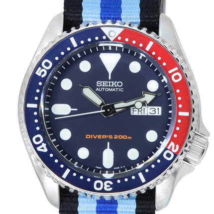 Seiko Blue Dial Automatic Diver's SKX009K1-var-NATO20 200M herrklocka