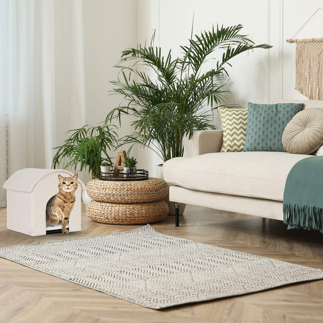TASSORA - Beige kattegrav med kradseoverflade