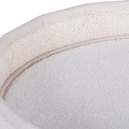 TASSORA - Foldbar beige kattehule med pude og legetøj