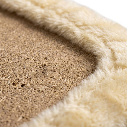 TASSORA - Hundetrappe, 3 trin – Beige, blødt plysbetræk