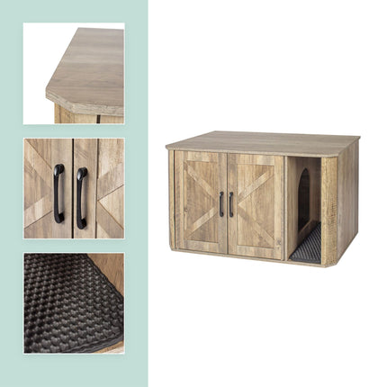 TASSORA - Cat Litter Cabinet - Discreet, Spacious, Multi-Functional