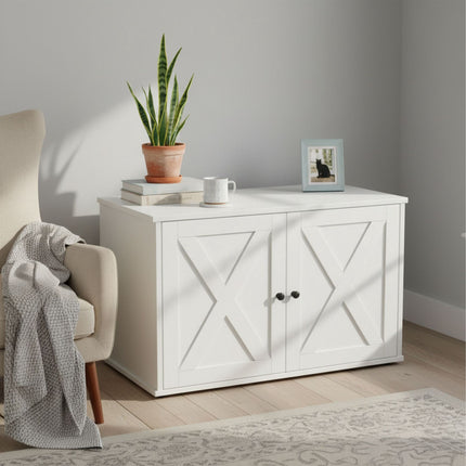 TASSORA - Cat Litter Cabinet with Side Entrance and Divider