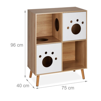 TASSORA - Cat cabinet with 4 compartments