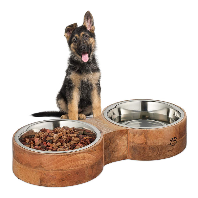 TASSORA - Dog bowl bar with 2 bowls