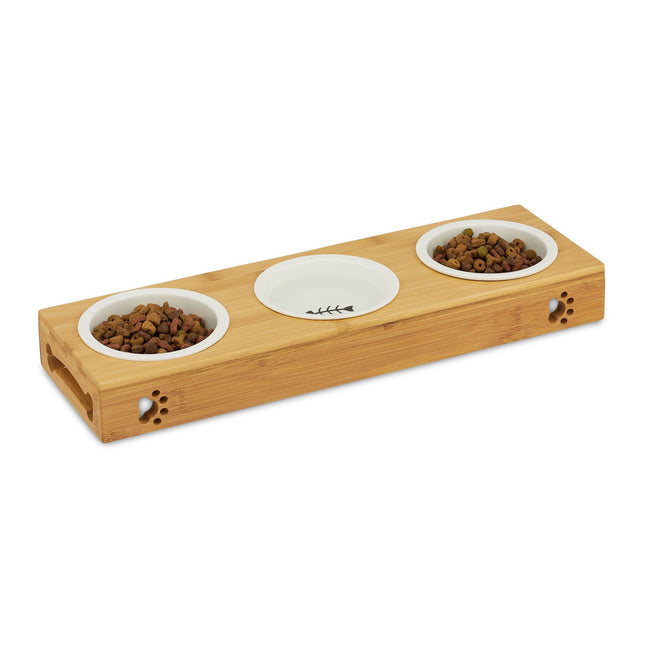 TASSORA - Ceramic bowl stand in bamboo