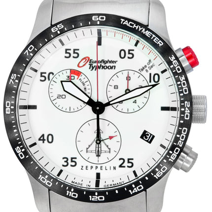 Zeppelin Eurofighter Typhoon Chronograph Beige Luminous Dial Quartz 7298M-5 7298M5 100M herrklocka
